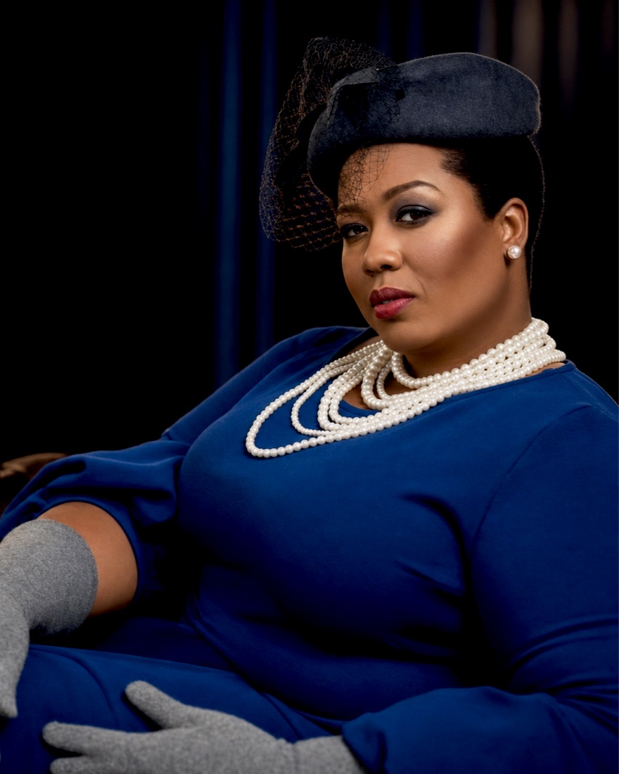 Queen B in royal blue with pearls