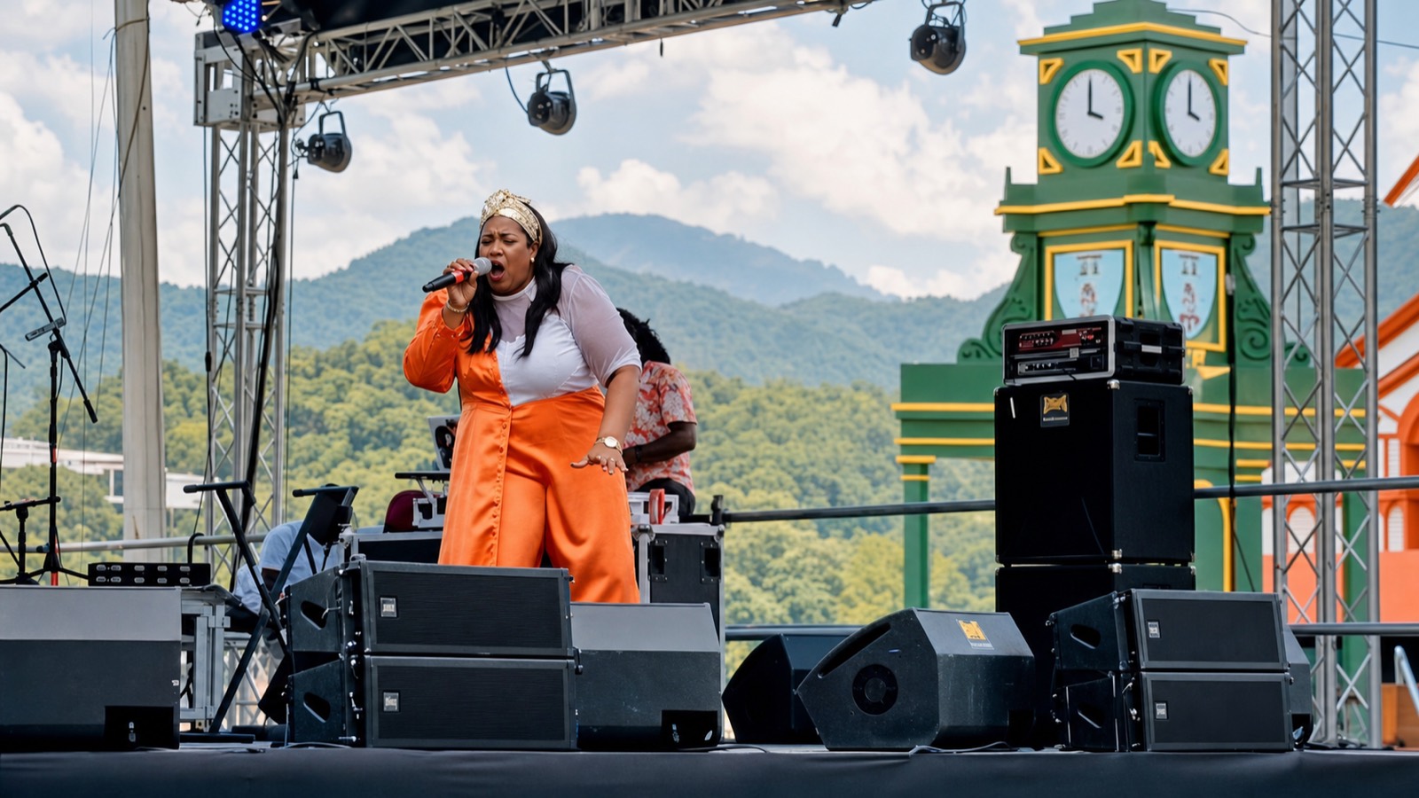 Queen B on a festival stage